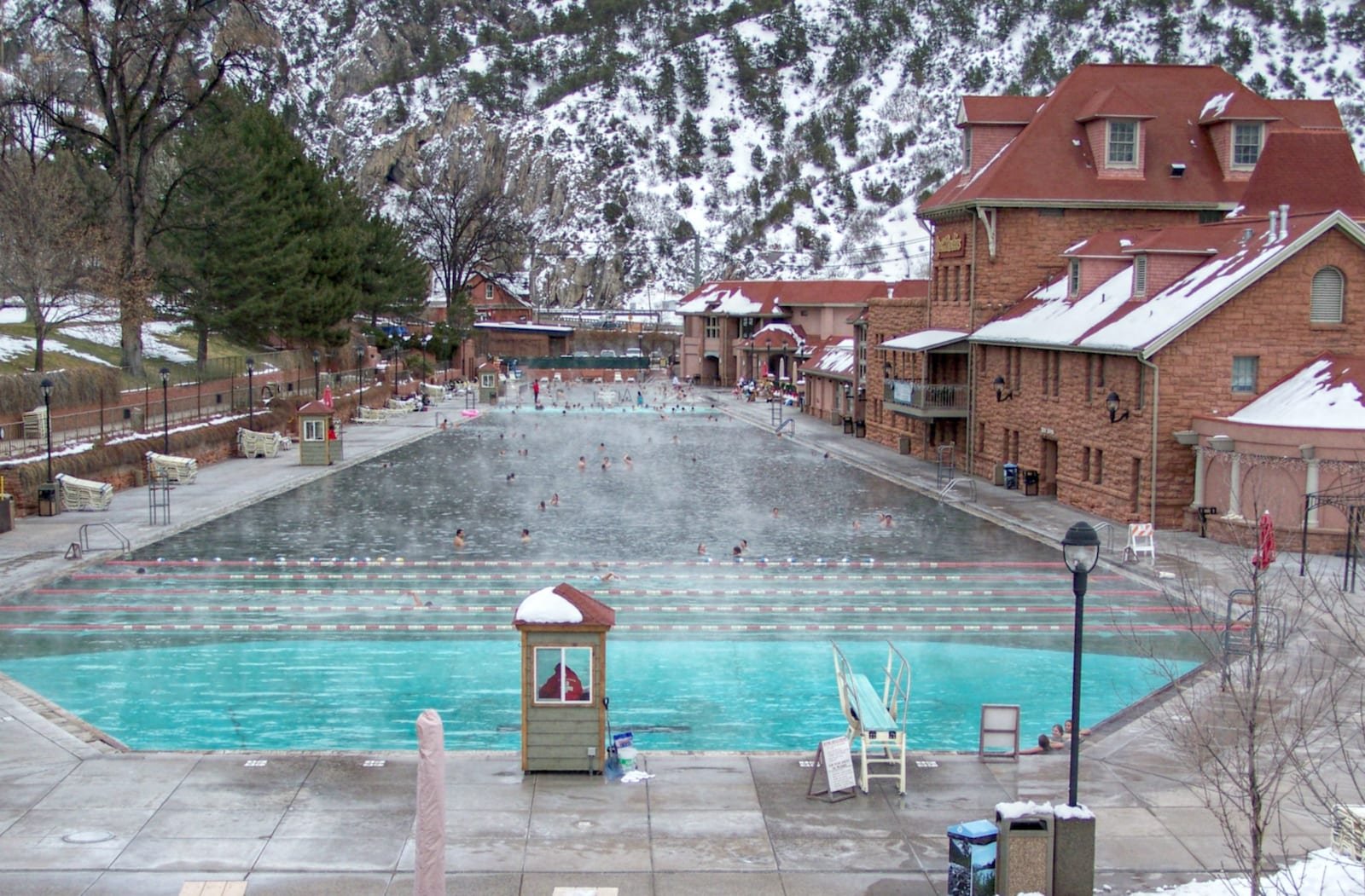 Glenwood Hot Springs Pool Winter Colorado