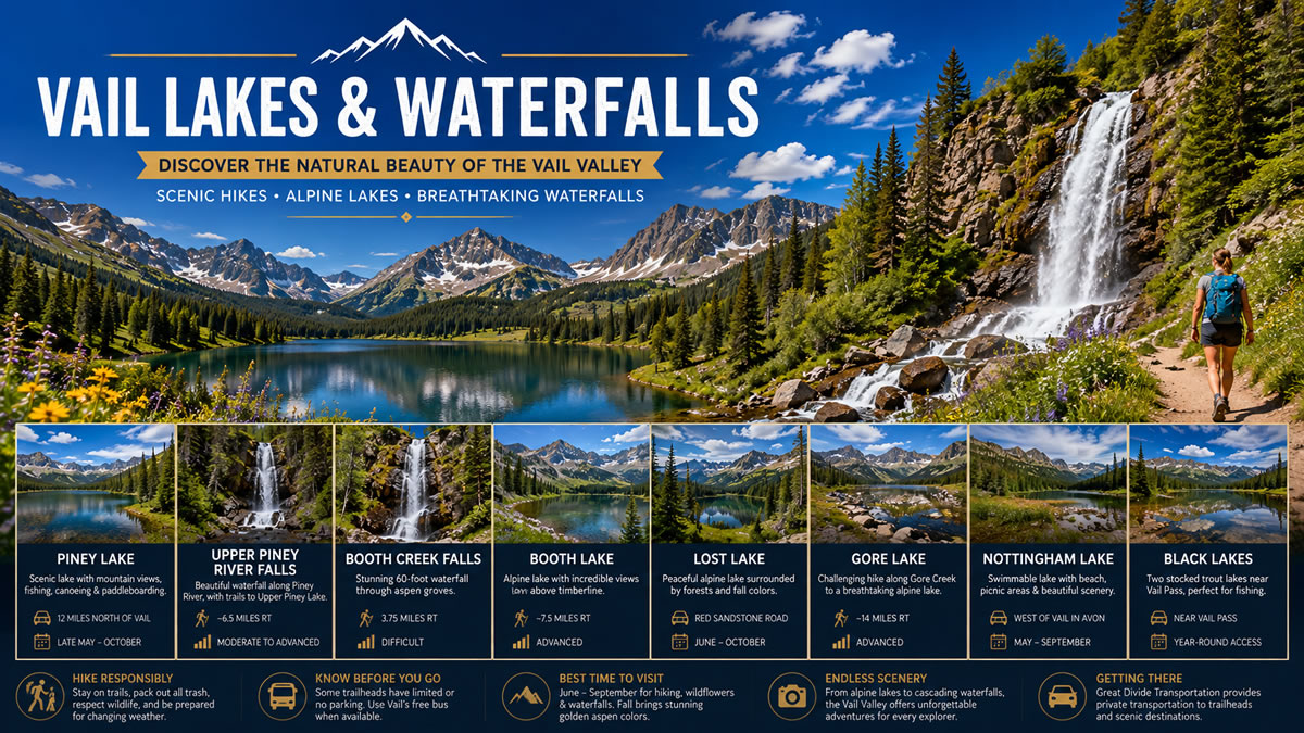 Vail Lakes & Waterfalls: A Complete Guide to the Most Scenic Natural Wonders Near Vail, Colorado